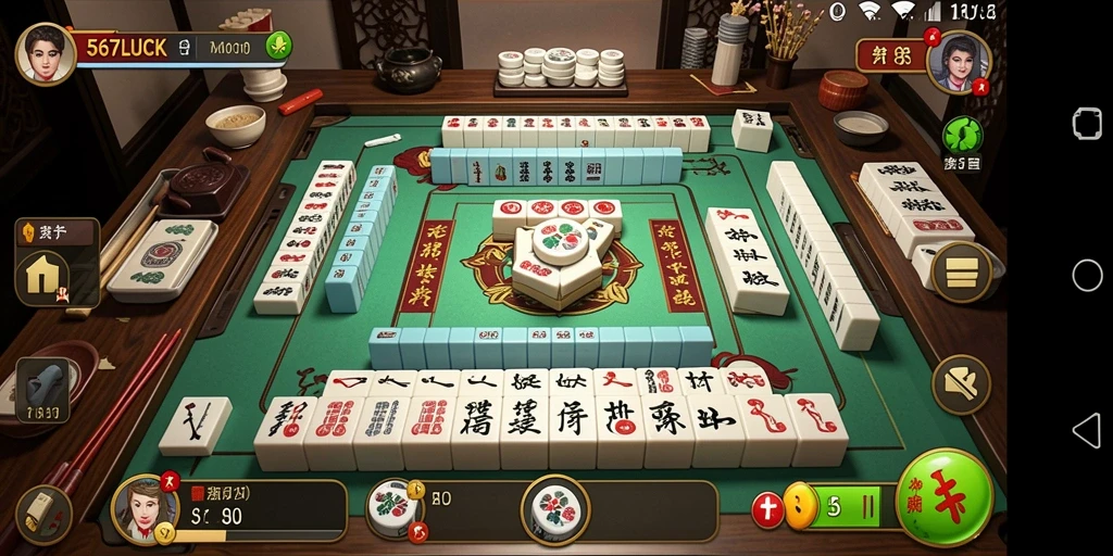 Gameplay menarik dari 567LUCK dengan ubin Mahjong.