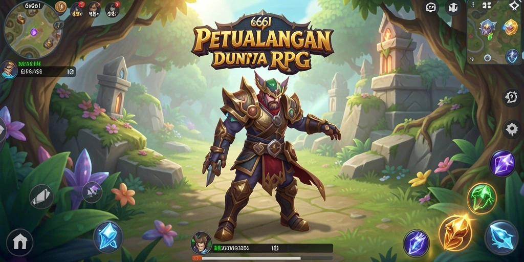 Tangkapan layar menggambarkan aksi seru dalam gameplay RPG 666I.