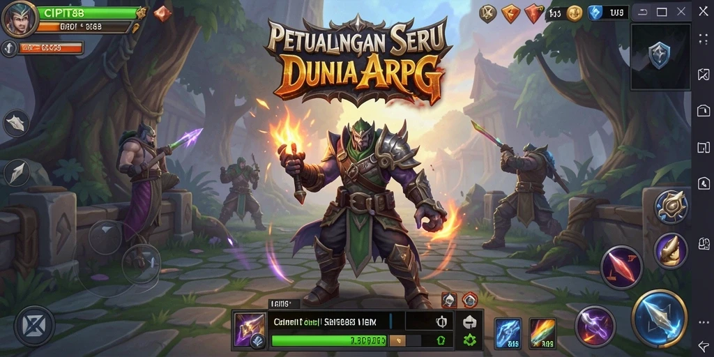 Tampilan gameplay mendebarkan dari CIPIT88, penuh aksi ARPG.