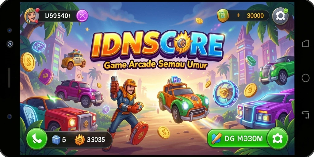 Tampilan menarik dari gameplay IDNSCORE dalam genre Arcade.