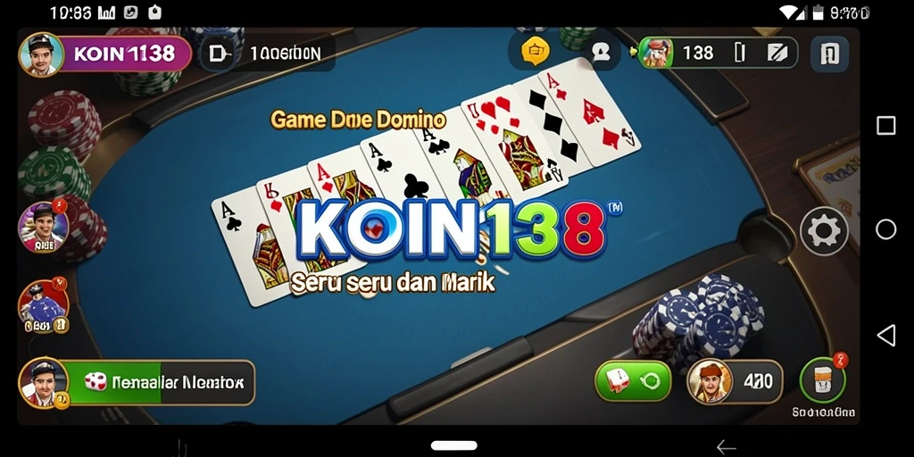Tampilan gameplay Domino KOIN138 yang menarik dan interaktif.