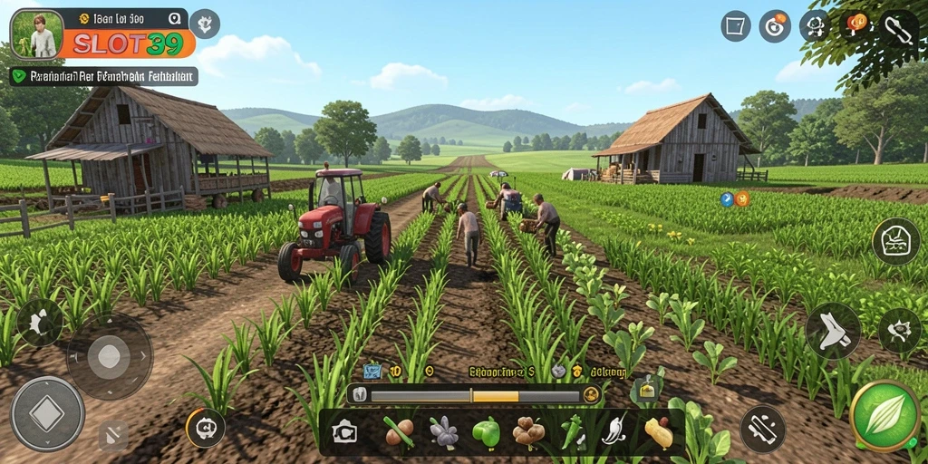Tampilan gameplay SLOT39 yang menarik saat bercocok tanam.
